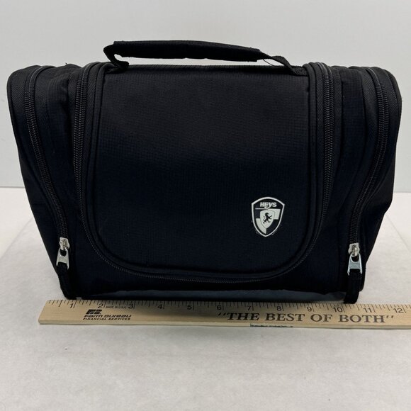 Heys Black Hanging Toiletry Bag Travel Organizer Multiple Compartments Diddy Bag - Picture 12 of 16